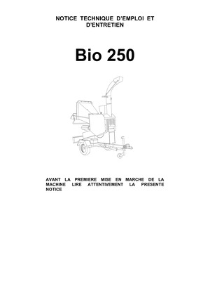 Bio 250 CATA PIECES + NOTICE